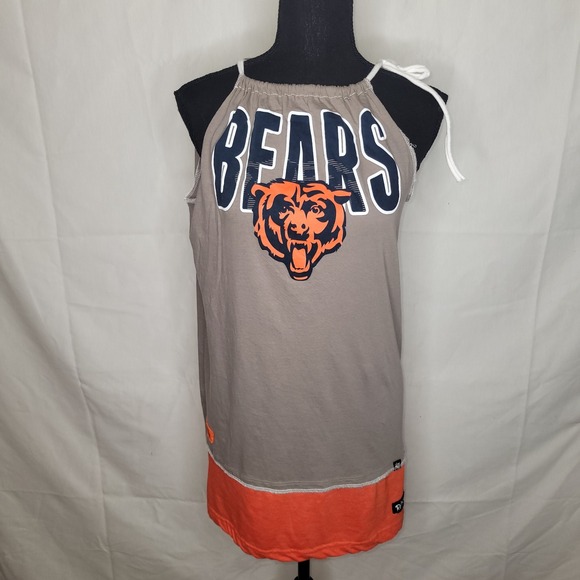 Refried Tops - Chicago Bears Tie Shoulder Tank Dress‎